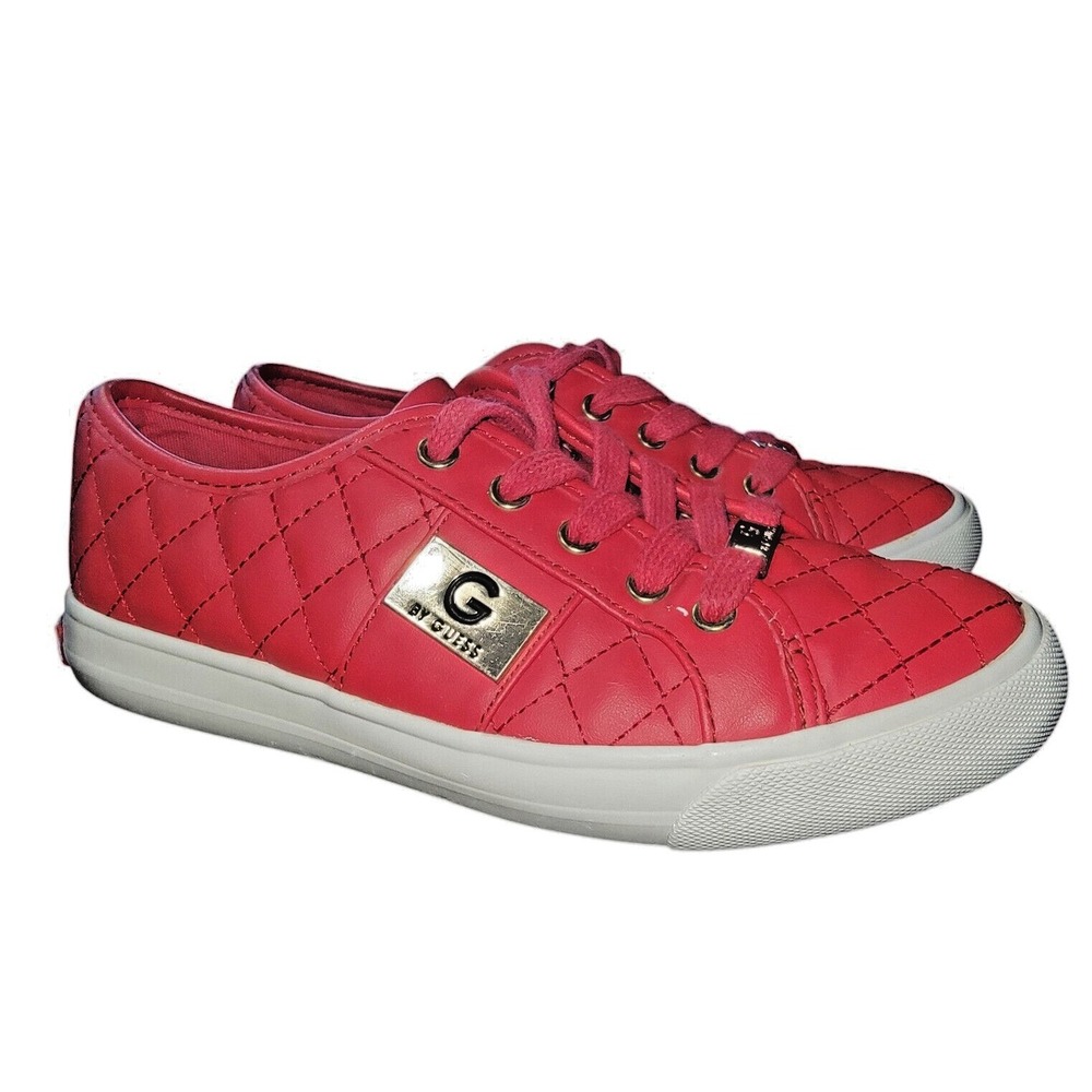 G by Guess Womens Red GGBacker2 Low Top Lace Up Fashion Sneakers Size 5.5M